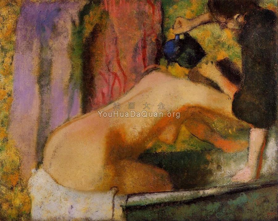 Woman at Her Bath - 埃德加·德加